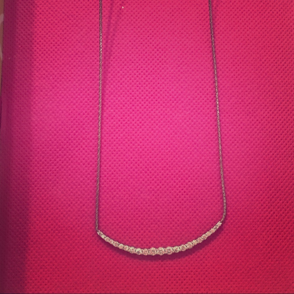 Silpada cubic zirconia bar necklace